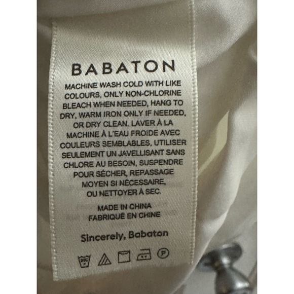 Babaton ARITZIA Viva Ruched Plunging V-Neck Wrap Front Mini Dress - Sz 10 - Picture 4 of 6